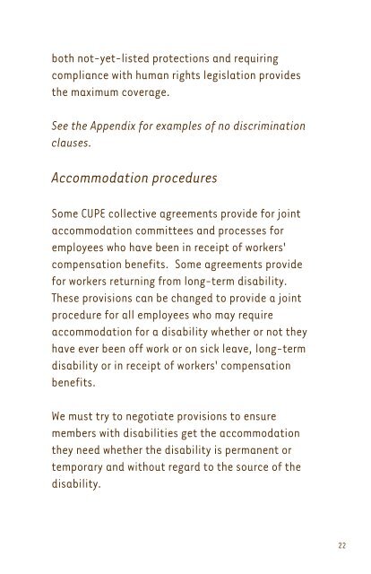 Disability rights in the workplace - Canadian Union of Public ...
