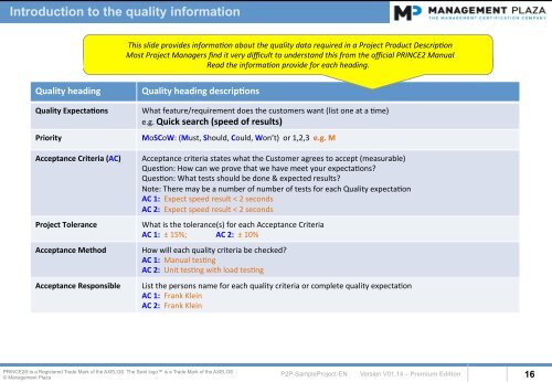 PRINCE2-SampleProject-Premium-MP847