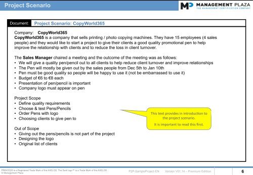 PRINCE2-SampleProject-Premium-MP847