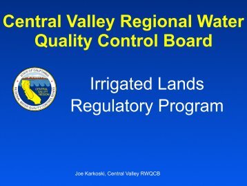 Central Valley Regional Water Quality Control Board ... - CASAP