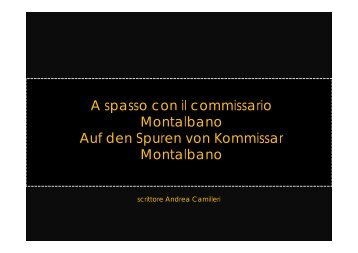 A spasso con il commissario Montalbano Auf den Spuren ... - Groops