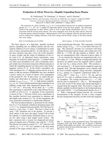 Production of Alfvén Waves by a Rapidly Expanding Dense Plasma