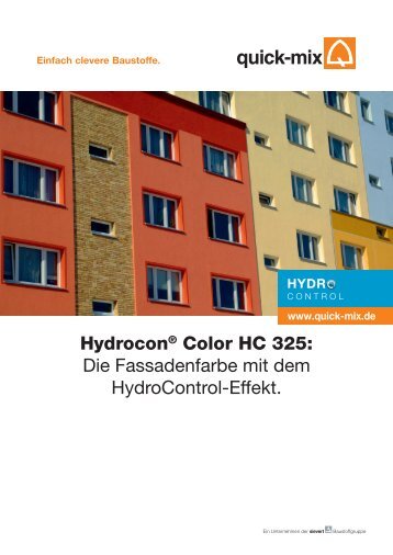 Hydrocon® Color HC 325: Die Fassadenfarbe mit  dem - Quick-Mix