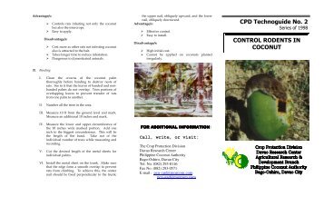 Control Rodents In Coconut - Philippine Coconut Authority