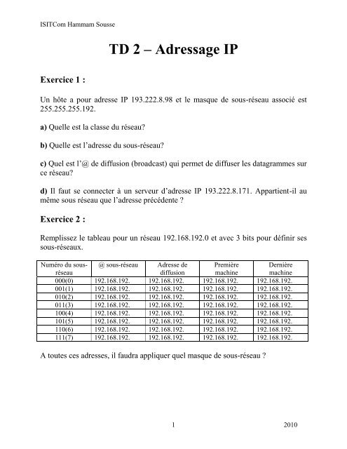 Travaux dirigÃ©s NÂ°2
