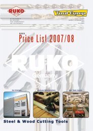 RUKO Drill Bits Price List excl.vat - toolequip.ie