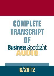 audio transcript - Business Spotlight