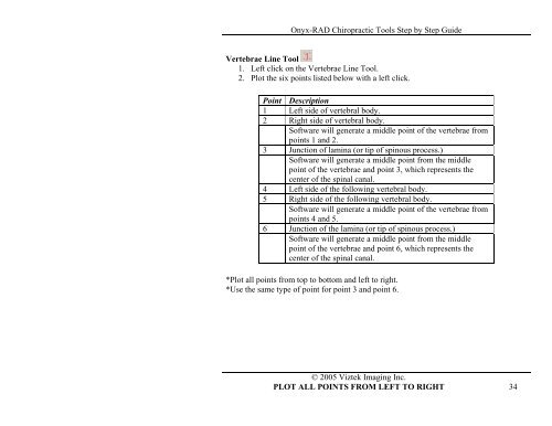 Onyx-RAD Chiropractic Tools Step by Step Guide - Viztek