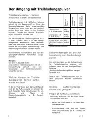 Der Umgang mit Treibladungspulver - Kreis Wesel