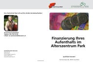 Finanzierung des Aufenthalts - Alterszentrum Park