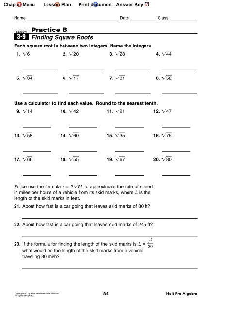 3-9 Practice B