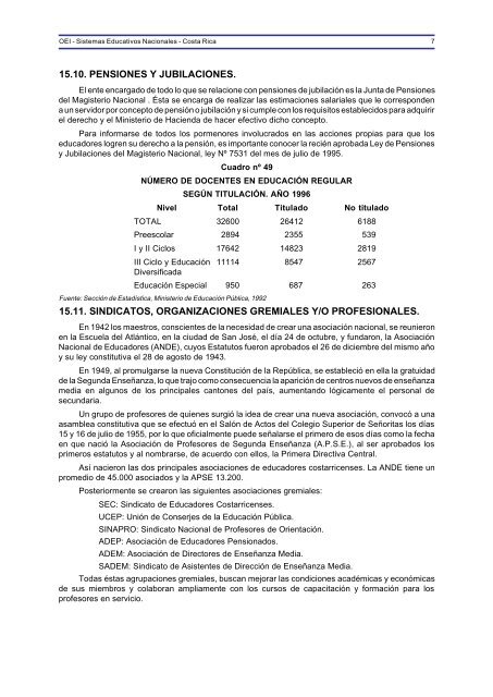 15. El Personal Docente - OEI