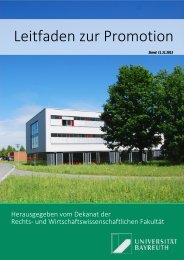 Promotionsleitfaden (pdf) - Rechts - UniversitÃ¤t Bayreuth