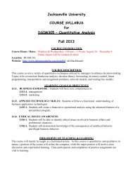 DSIM305 Syllabus Fall 2013 - DrJimMirabella.com