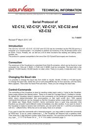 Serial Protocol of VZ-C12, VZ-C12Ã‚Â², VZ-C12Ã‚Â³, VZ-C32 ... - WolfVision