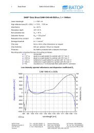 SAMâ¢ Data Sheet SAM-1040-30-500fs-x, Î» = 1040 ... - BATOP GmbH