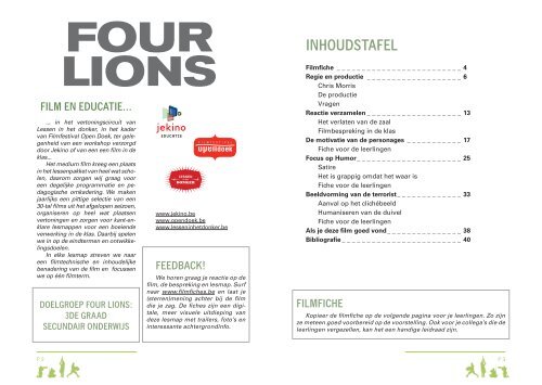 lesmap four lions - Lessen in het donker