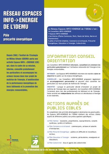 prévention précarité énergétique - IDEMU
