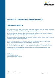 welcome to greenacres training services learner handbook