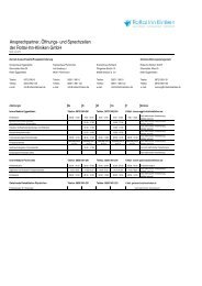 Ansprechpartner- und Kontaktliste - Juni 2013 - Rottal-Inn-Kliniken