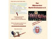 Was singen wir? - MÃ¤nnerchor Markt Kirchseeon eV