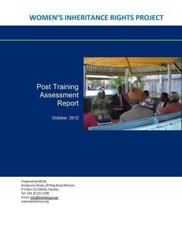 Post Training Assessment Report - Kelin