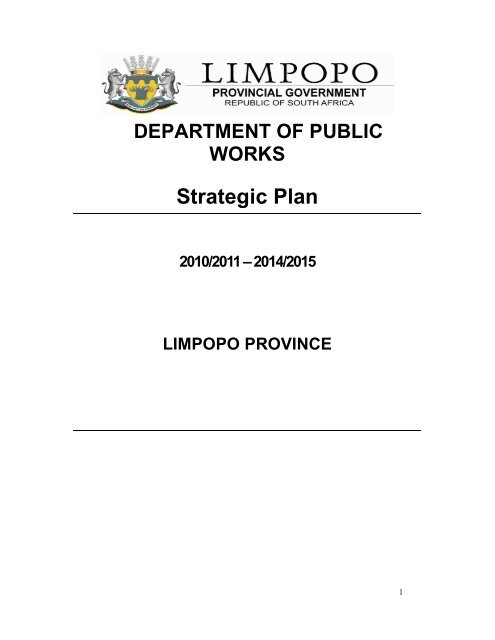 2010-2015 Strategic Plan - Department of Public Works