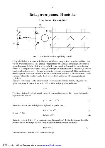 Rekuperace pomocí H-můstku - Free Energy