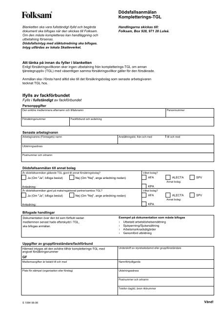 S1084 AnmÃ¤lan Kompletterings TGL - Folksam