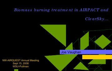 Biomass burning treatment in AIRPCT and ClearSky