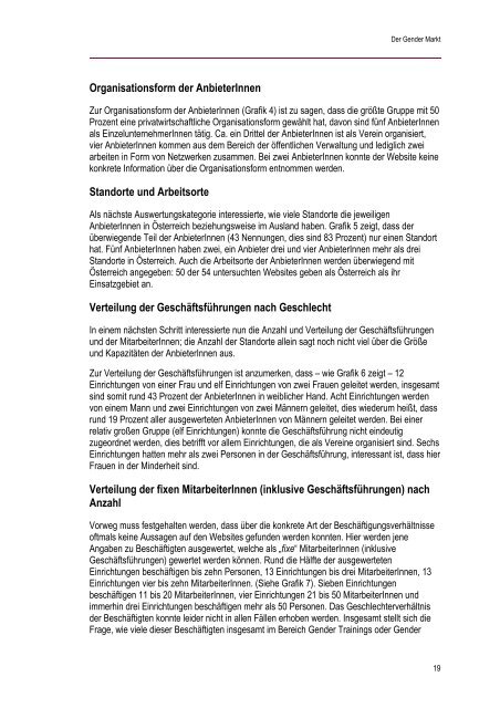 Der Gender Markt - Qualitätsentwicklung Gender  Mainstreaming