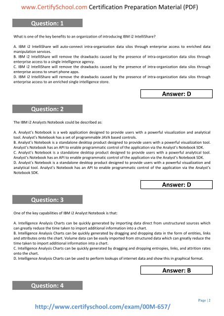 IBM 00M-657 Exam