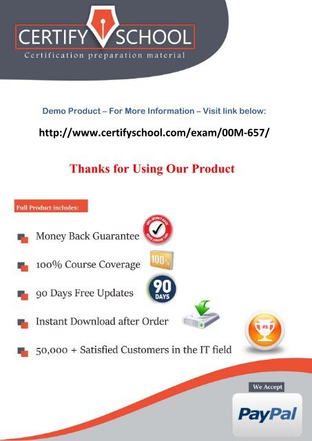 IBM 00M-657 Exam