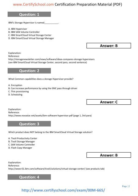 IBM 00M-665 Exam