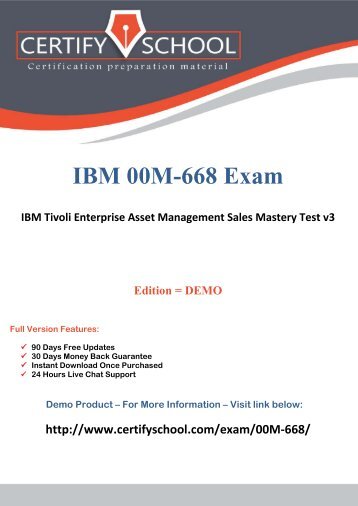 IBM 00M-668 Exam