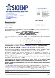 lettera di convocazione di assemblea SIGENP prot. n. 0007-10/SC ...