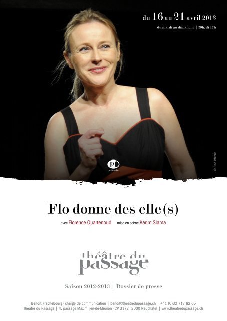 Flo donne des elle(s) - ThÃ©Ã¢tre du Passage