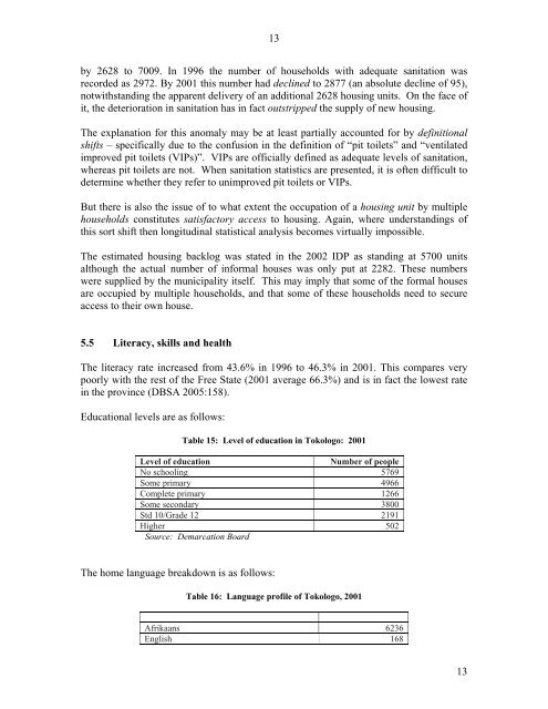 Tokologo Economic Profile.pdf - Arid Areas Programme