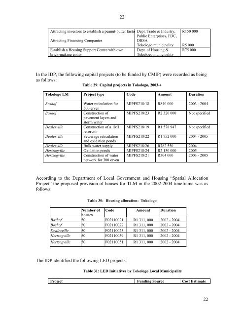 Tokologo Economic Profile.pdf - Arid Areas Programme