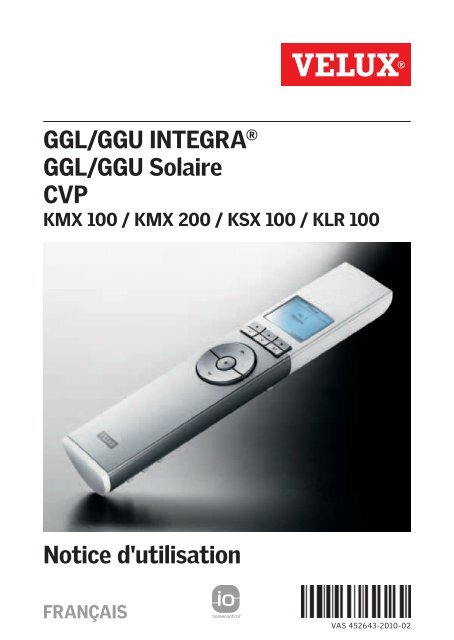 Notice d'utilisation GGL/GGU INTEGRA® GGL/GGU Solaire  - Velux