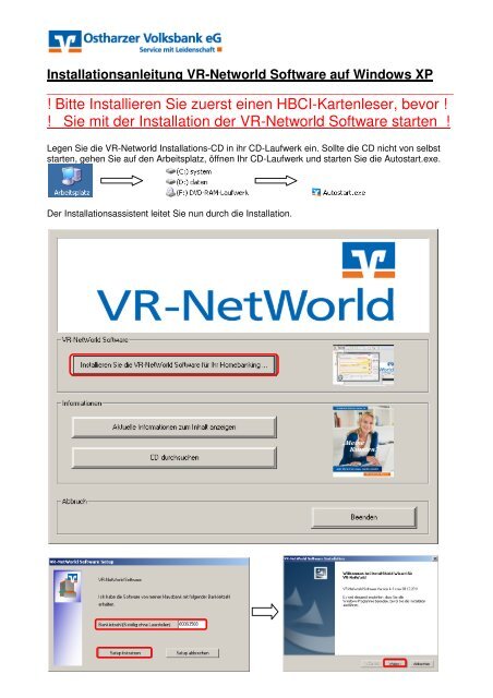 Installationsanleitung auf Windows XP - Ostharzer Volksbank eG