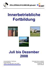 Innerbetriebliche Fortbildung - Zollernalb Klinikum gGmbH