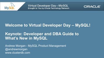 Presentation (PDF) - MySQL