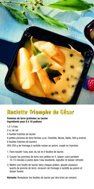 Raclette BroschÅre/F - Raclette Suisse