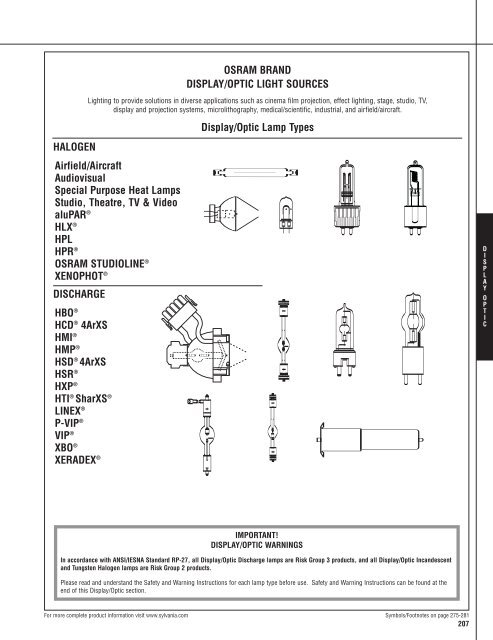 OSI Lamp and Ballast Catalog - Osram Sylvania