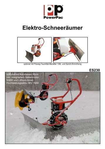 Elektro-Schneeräumer - PowerPac Baumaschinen GmbH