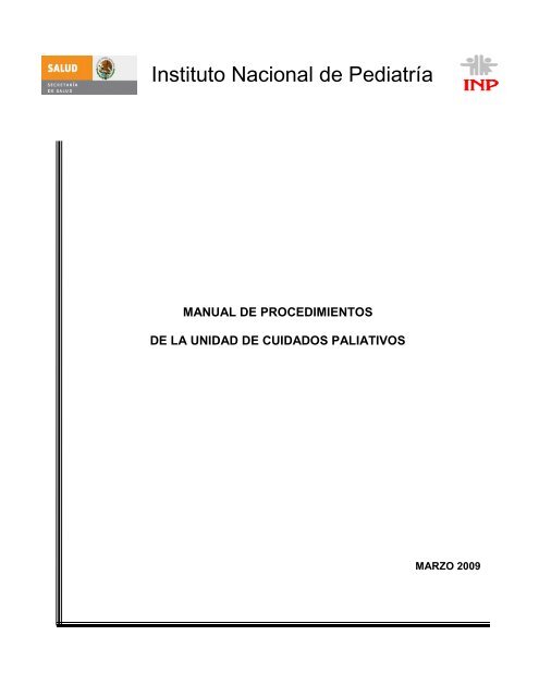 Manual de Procedimientos de la Unidad de Cuidados Paliativos