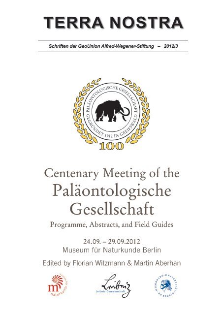 Abstracts Volume (pdf) - Jubiläumstagung der Paläontologischen ...