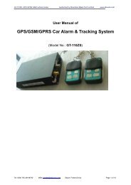 user manual for GPS GSM GPRS vehicle tracker: GT-110ZS