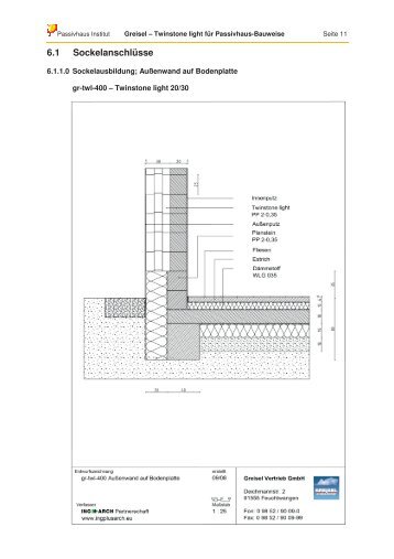 6.1 SockelanschlÃ¼sse - GREISEL